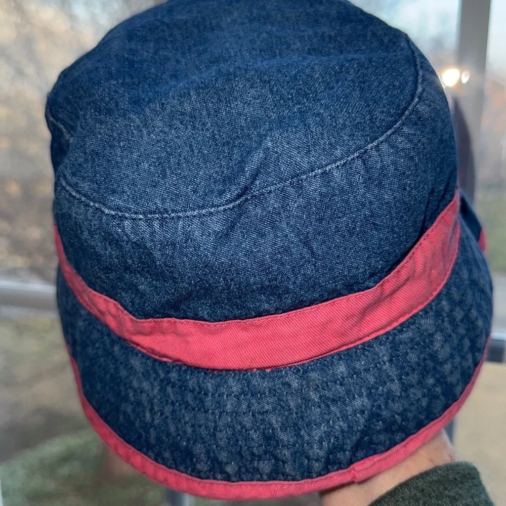 Marvel Spiderman Denim Hat reversible with colorful comic strip print on inside